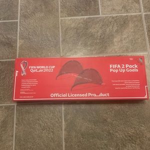 FIFA World Cup 2 Pack Pop Up Goal Nets Portable Practice Aids Soccer Player Gift